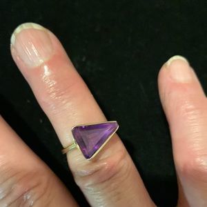 Unique Kimberly amethyst ring SOLID Gold